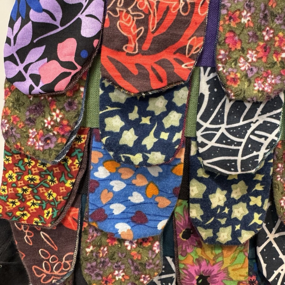 Owl Backpack/ Bag/ Purse-Child 14"x15" Drawstring The Collection Royal Patchwork - Picture 4 of 16
